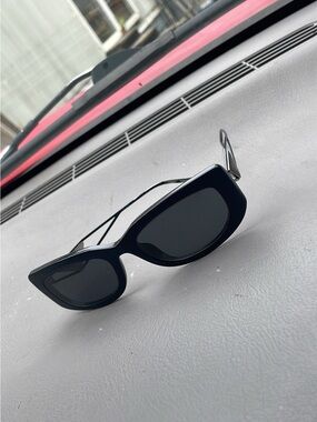 PRADA Black Rectangle Frame Sunglasses - Women Accessories